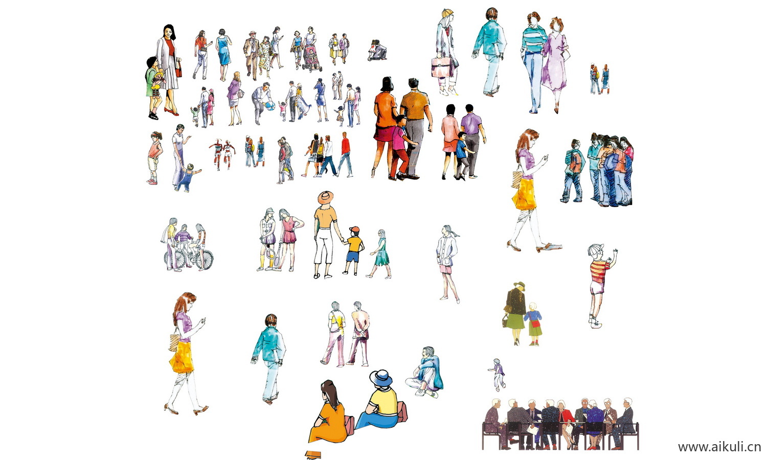现代人物 卡通人物 插画人物 人物素材