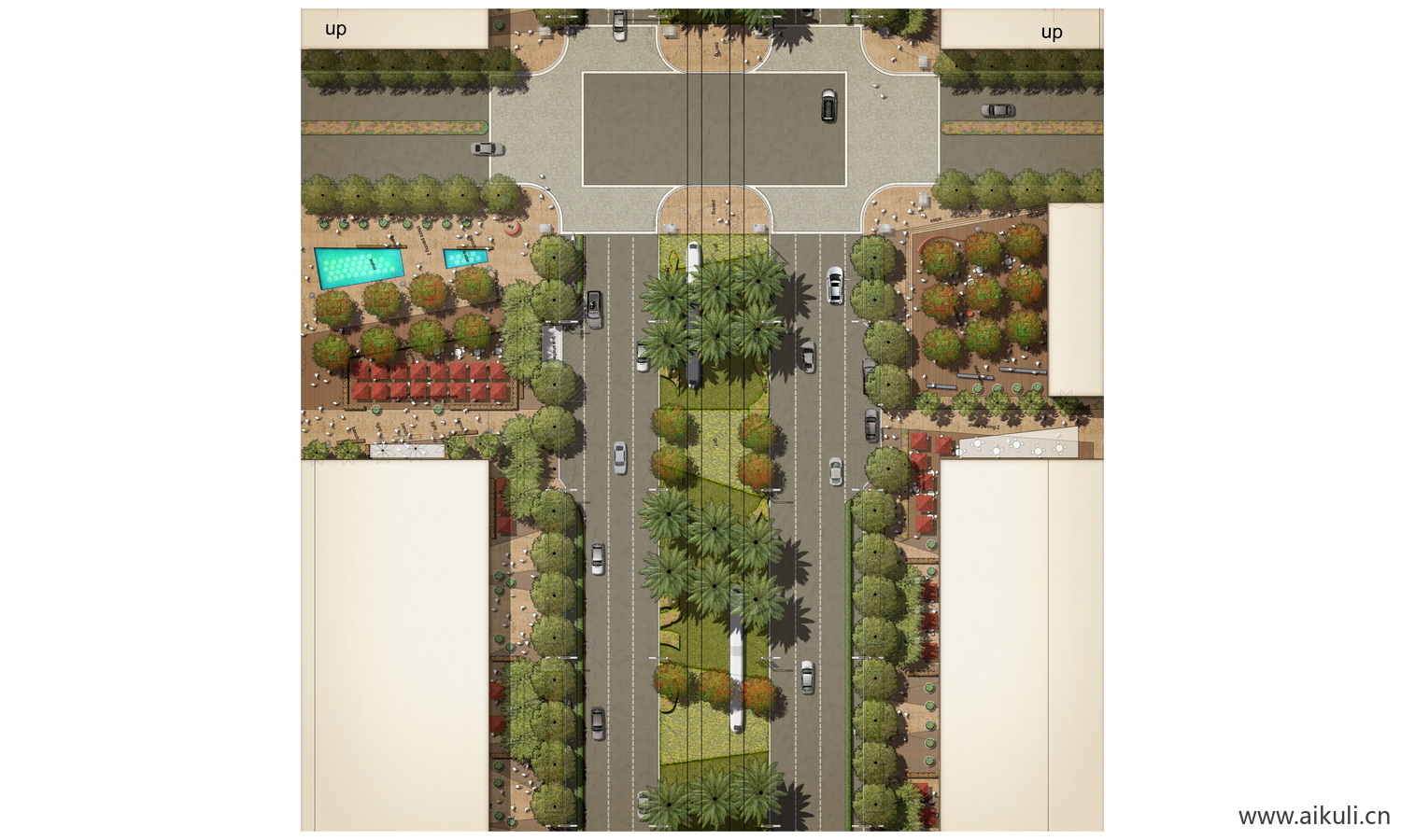 彩平道路公路PSD免抠
