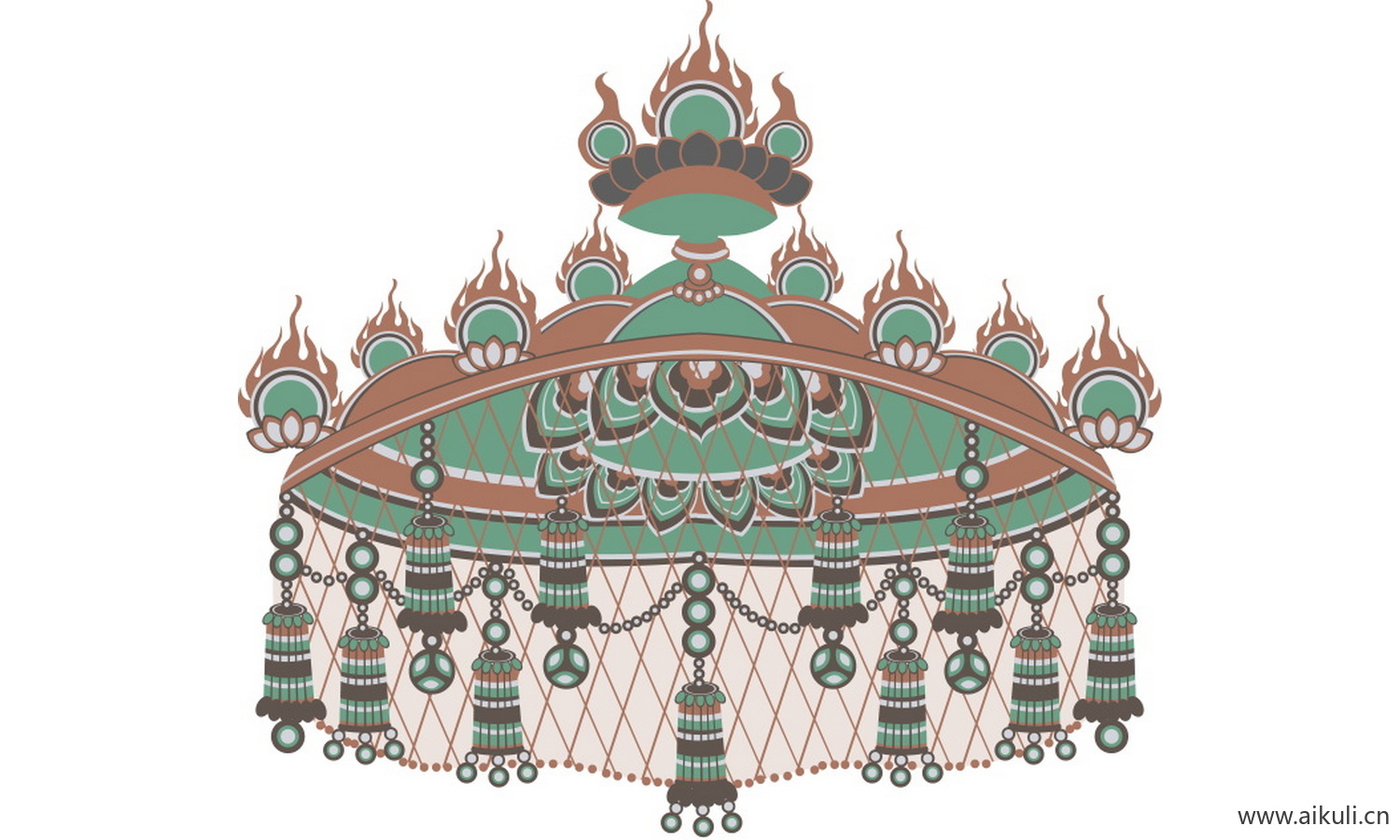 传统纹样-敦煌壁画元素PSD免扣