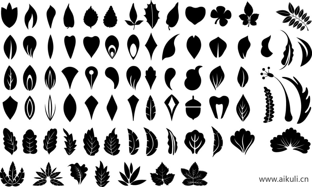 植物AI矢量图剪影 (1)