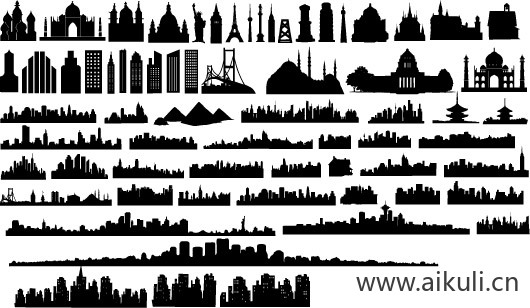 建筑标志AI矢量图剪影 (5)