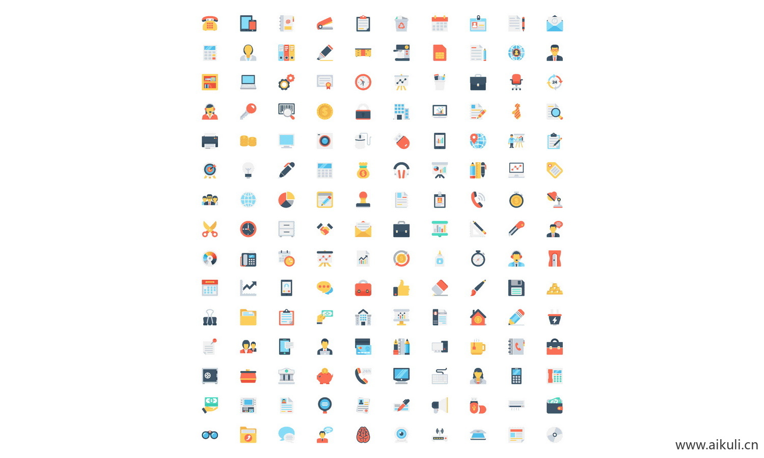 办公用品类图标EPS矢量图