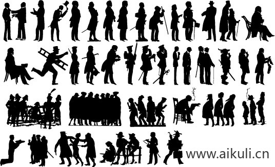 人物AI矢量图剪影 (1)
