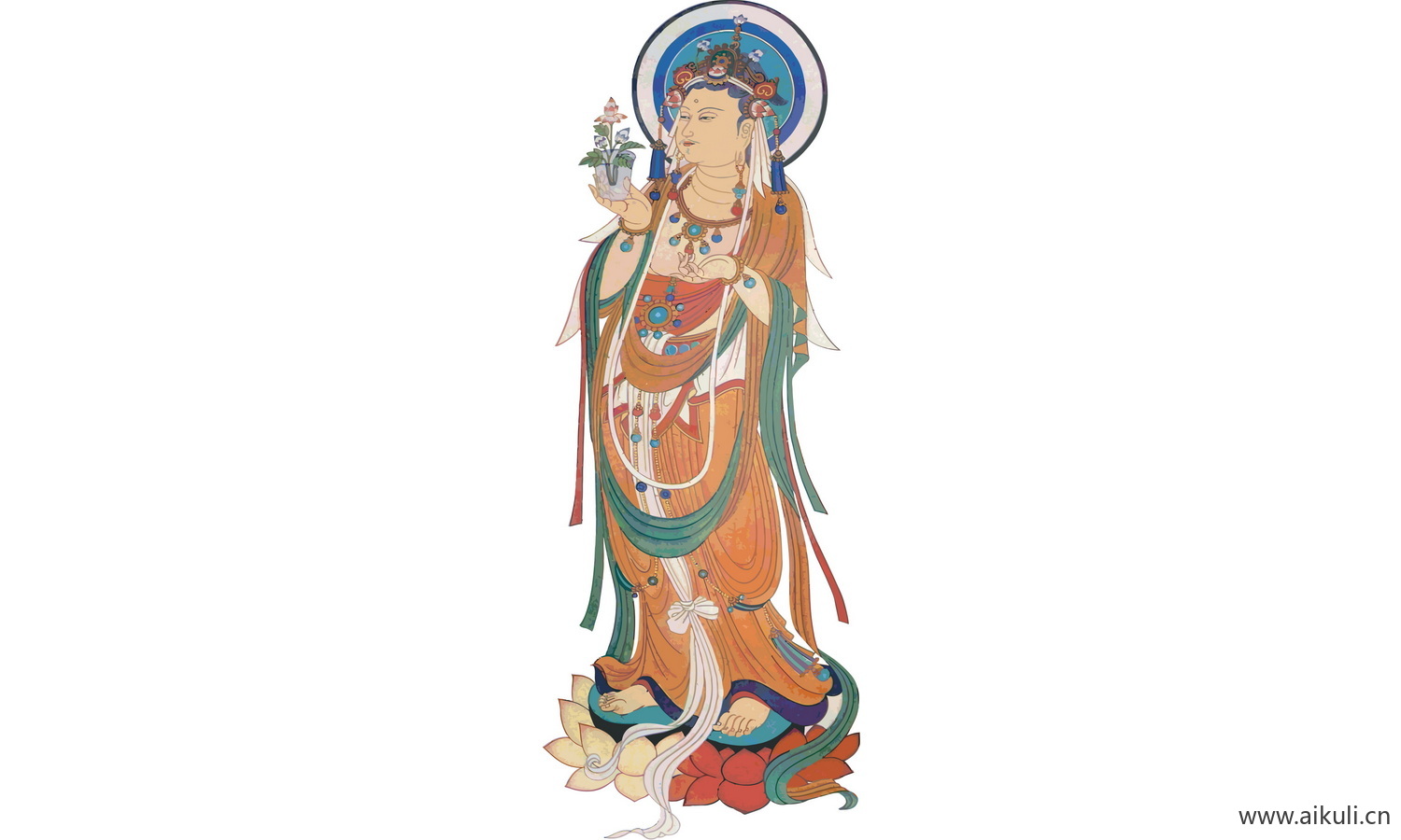 敦煌飞天人物 PSD古风素材