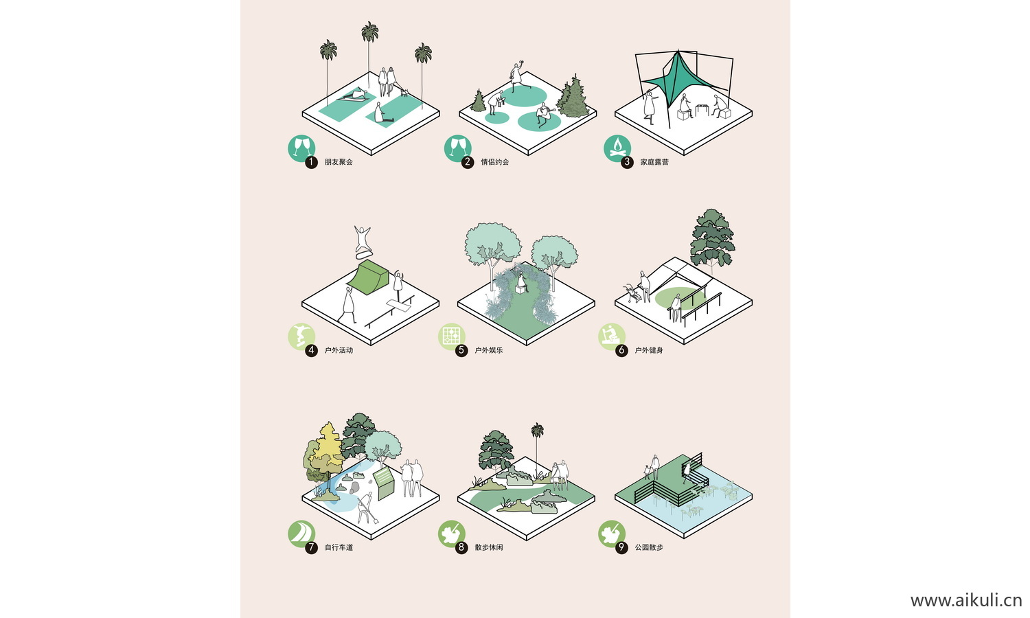 景观空间节点场景分析图