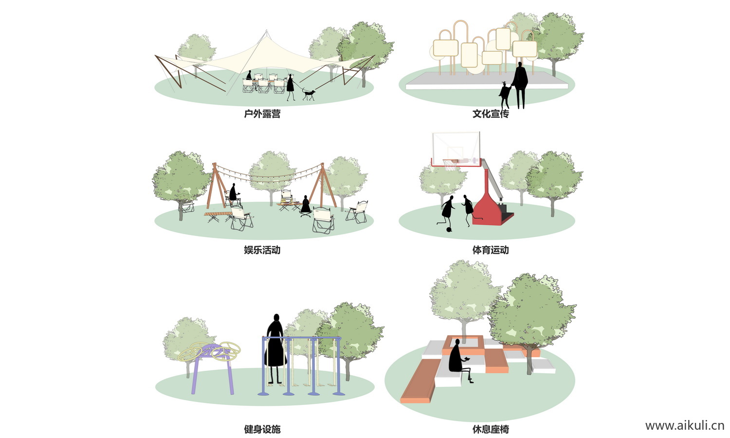 景观设施分析图-PSD免抠常用通用分析图
