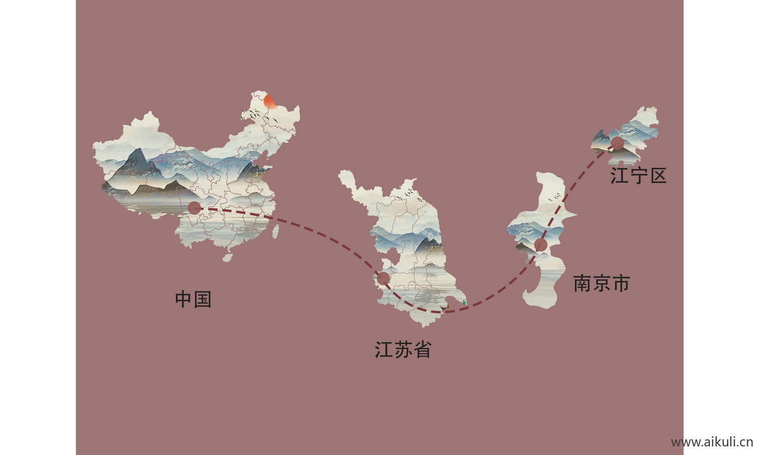 区位分析图 PSD