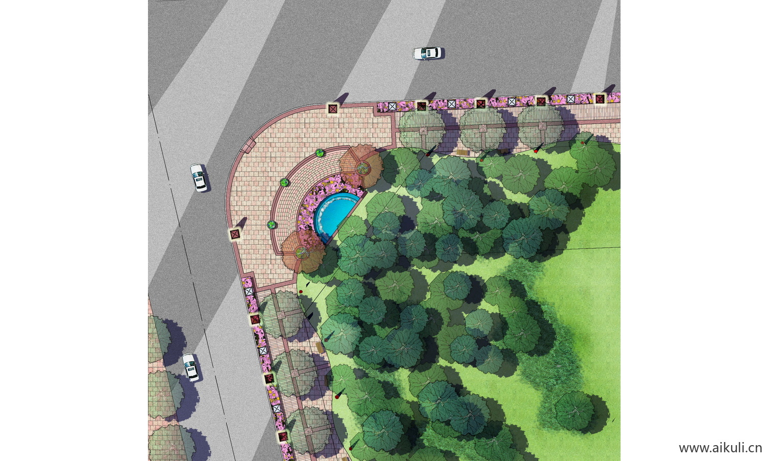 道路公路PSD免抠彩平