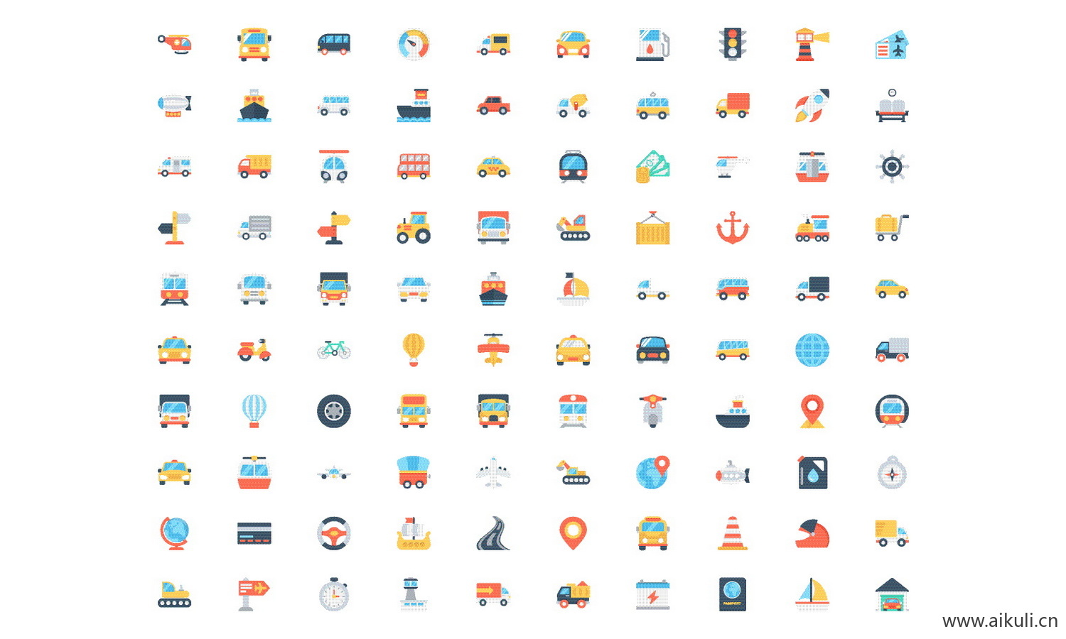 运输类图标EPS矢量图