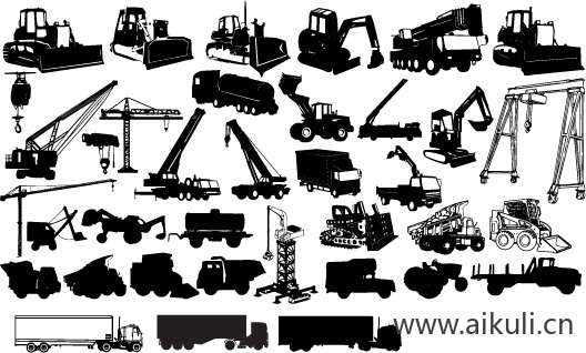交通工具图标AI矢量图剪影 (3)