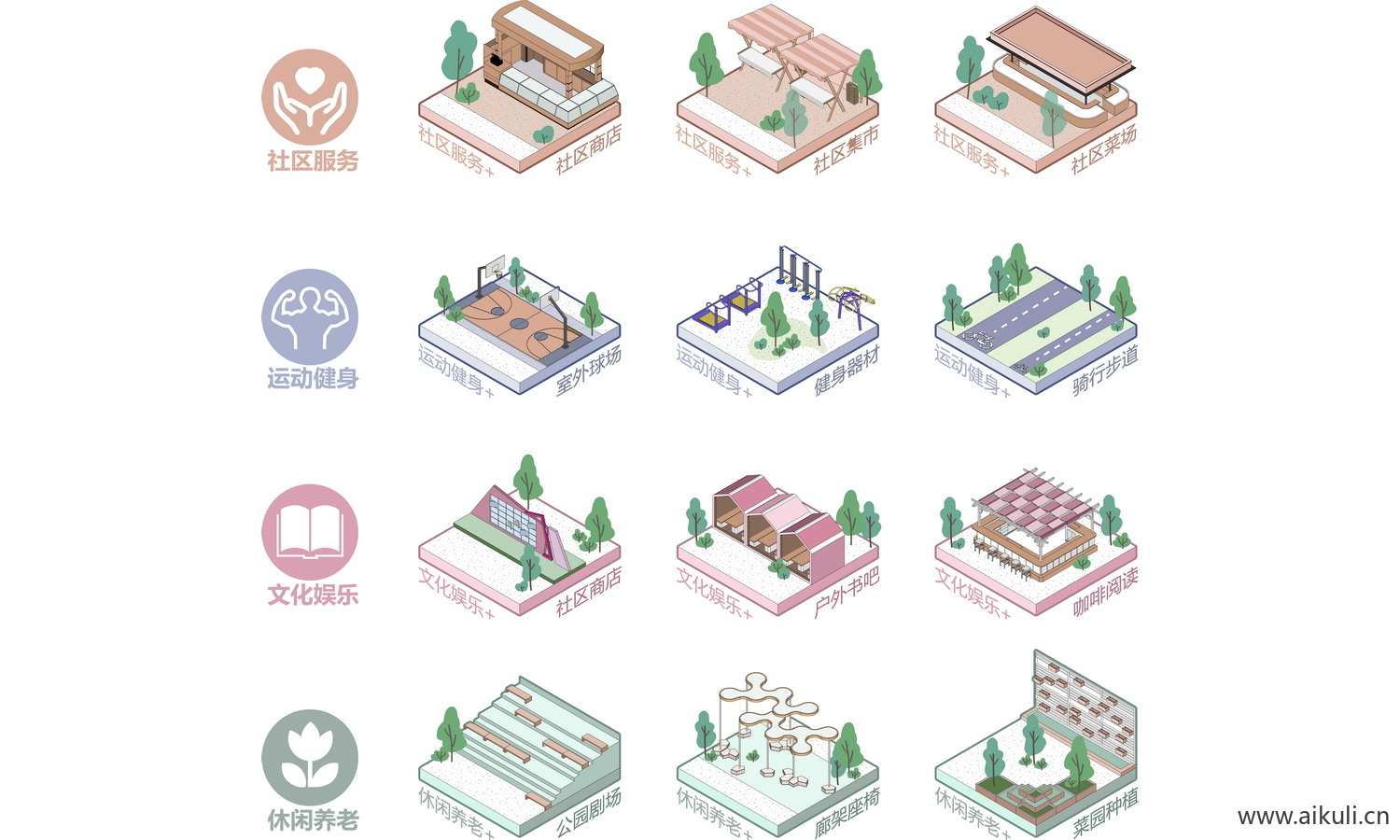 景观模块化PSD-免抠常用通用分析图