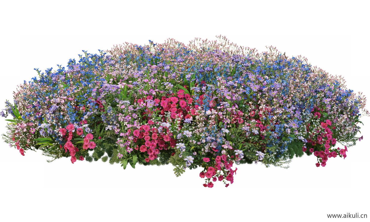 圆形花池魔纹花坛绿篱花境镜植物花卉png免抠_17