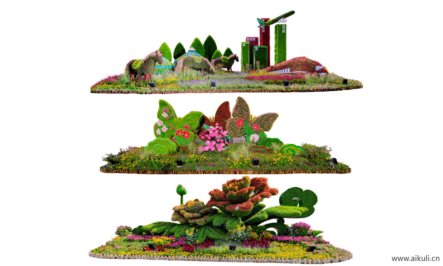 现代景观小品 节日庆典魔纹花坛ps