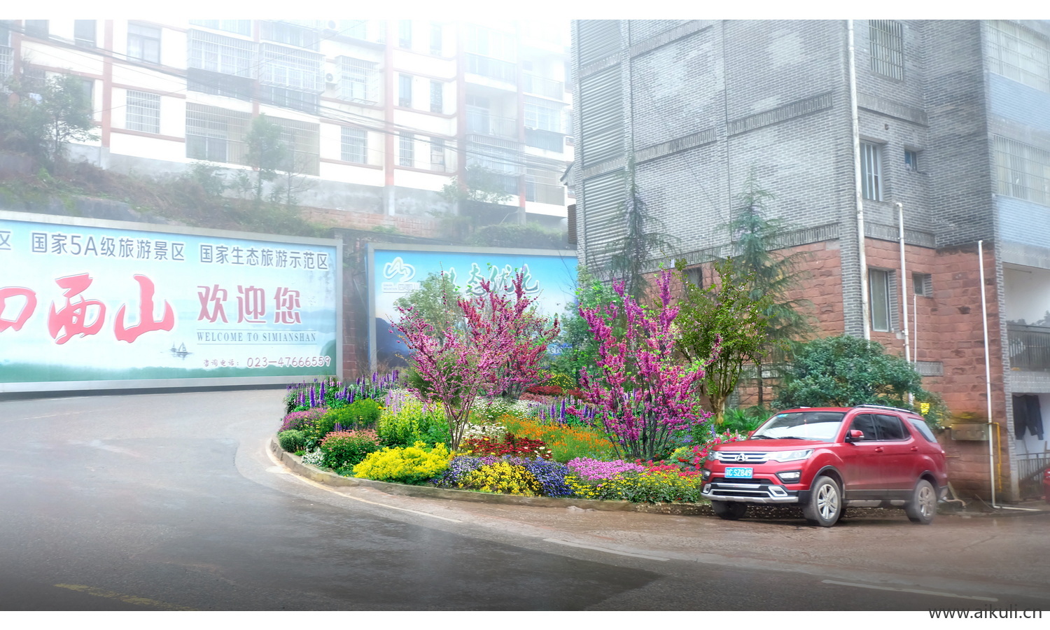 城市景观提质花镜-花境园林改造psd素材