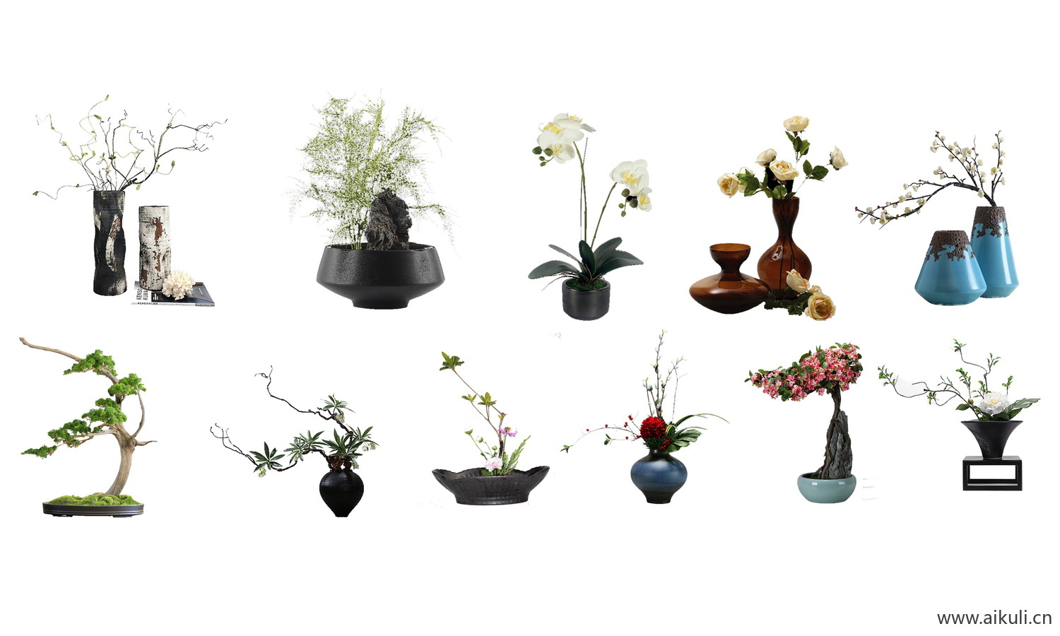 室内绿植花瓶摆件植物花卉PS-素材
