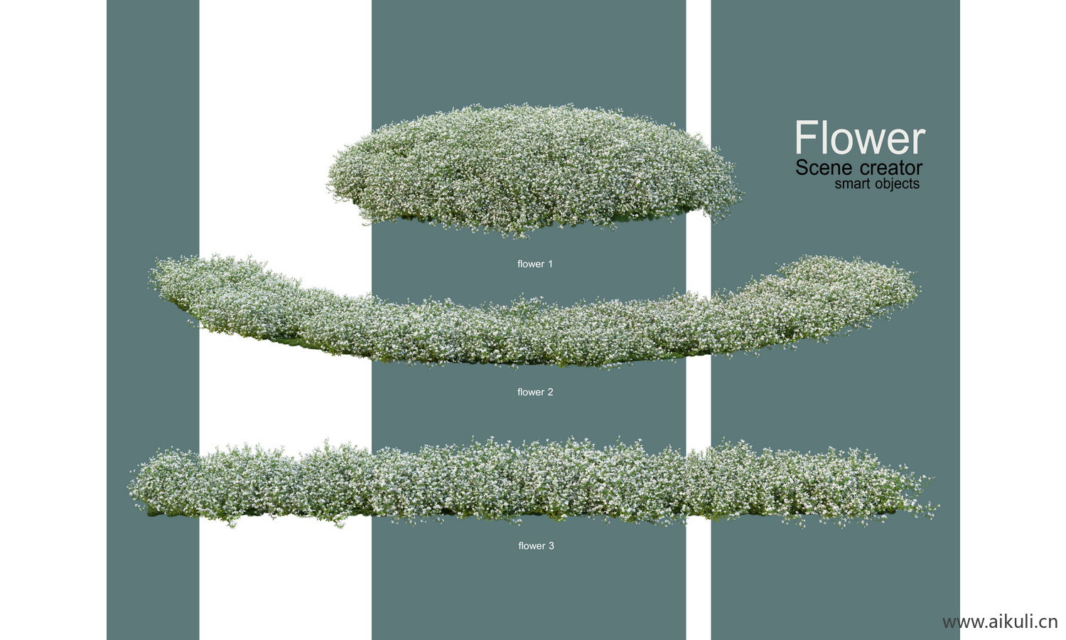 分段花坛花池花坛绿篱花境镜植物花卉PSD