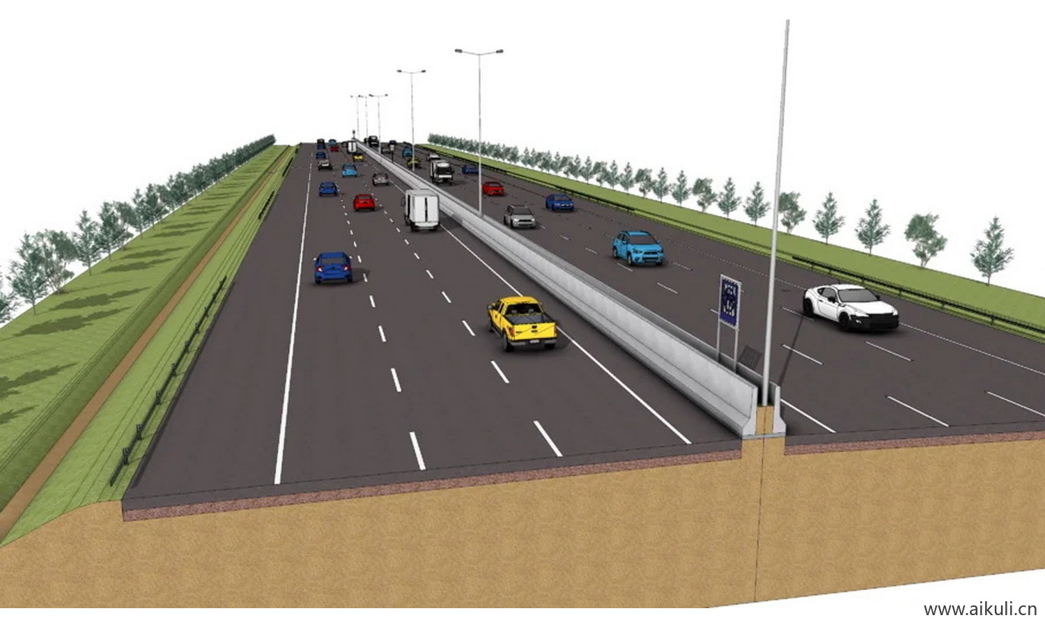横截面收费 公路