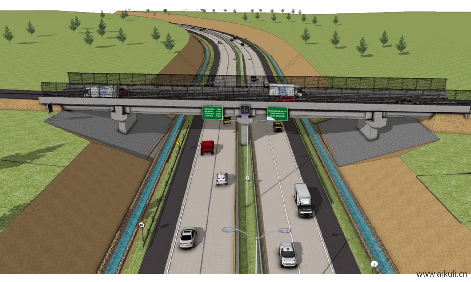 横截面收费公路