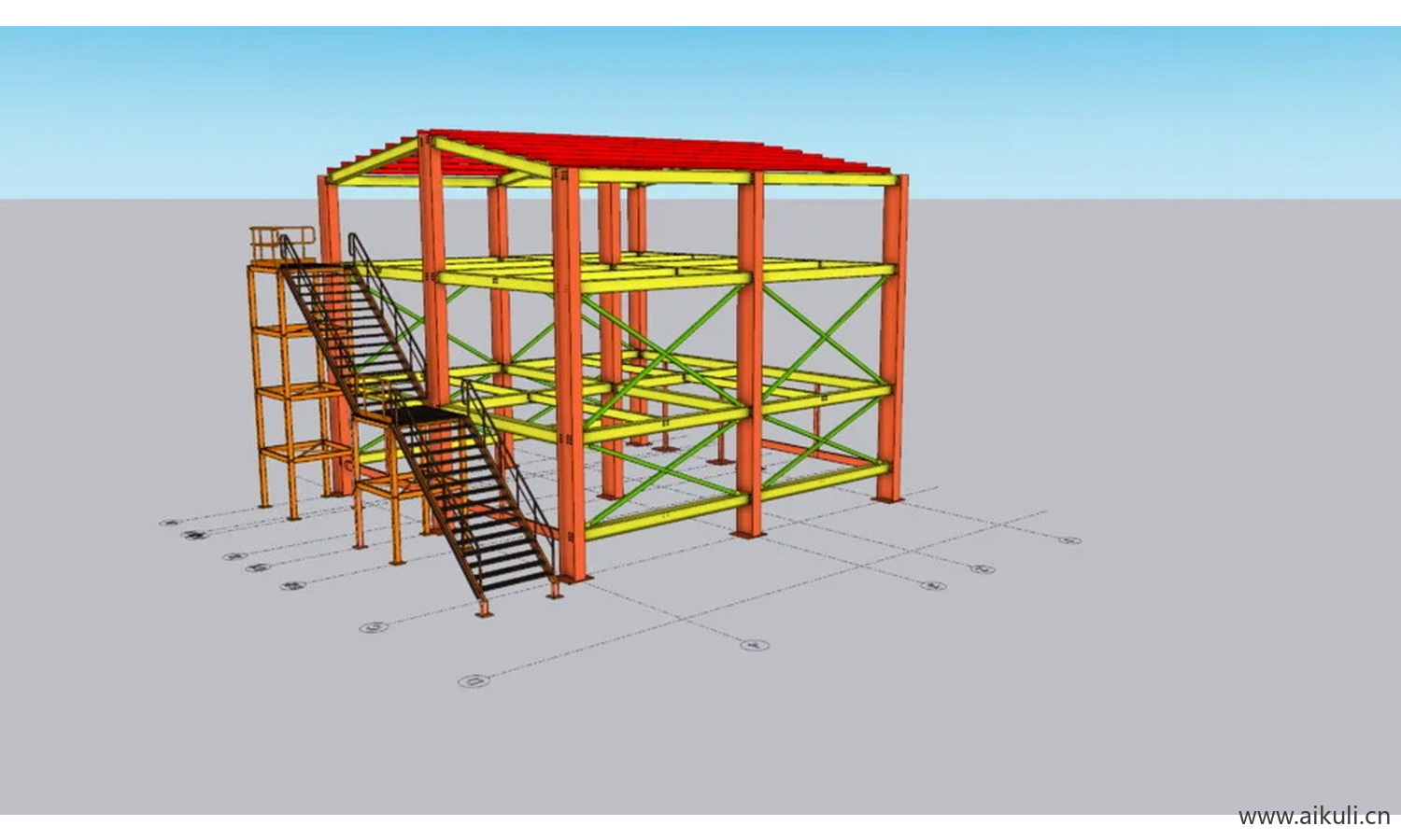 DECA建筑物带有后楼梯