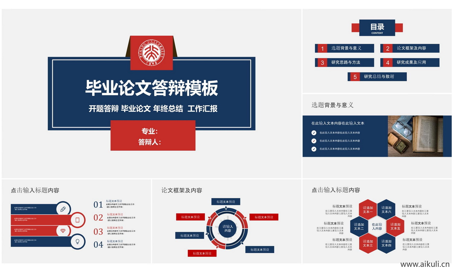 大学高级毕业开题答辩ppt模板-C研究报告演讲汇报