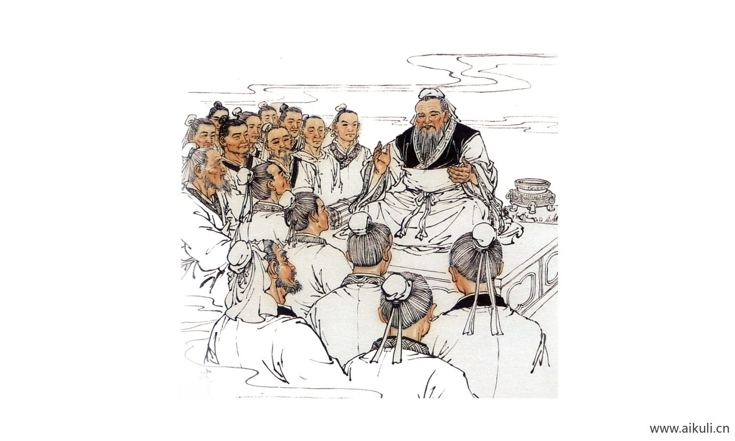 手绘人物 古代名人人物PNG-Q素材