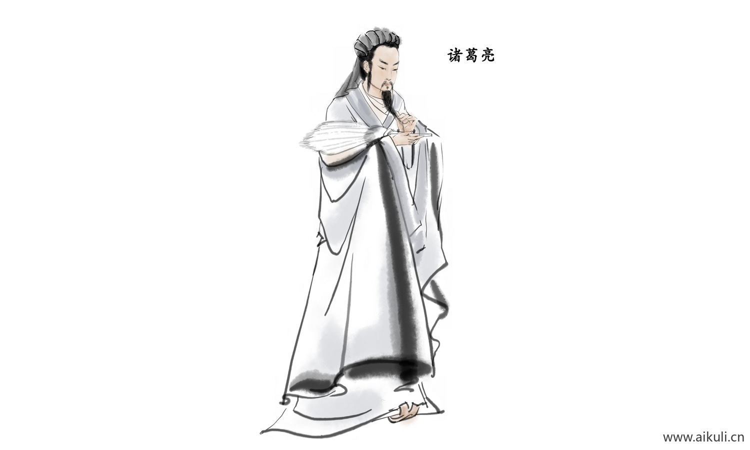 手绘人物 古代名人人物PNG-Q名人名医素材