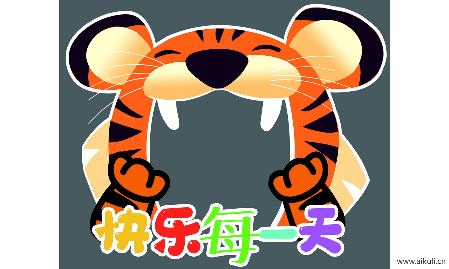 手拿动物考虑拍照框PS免扣