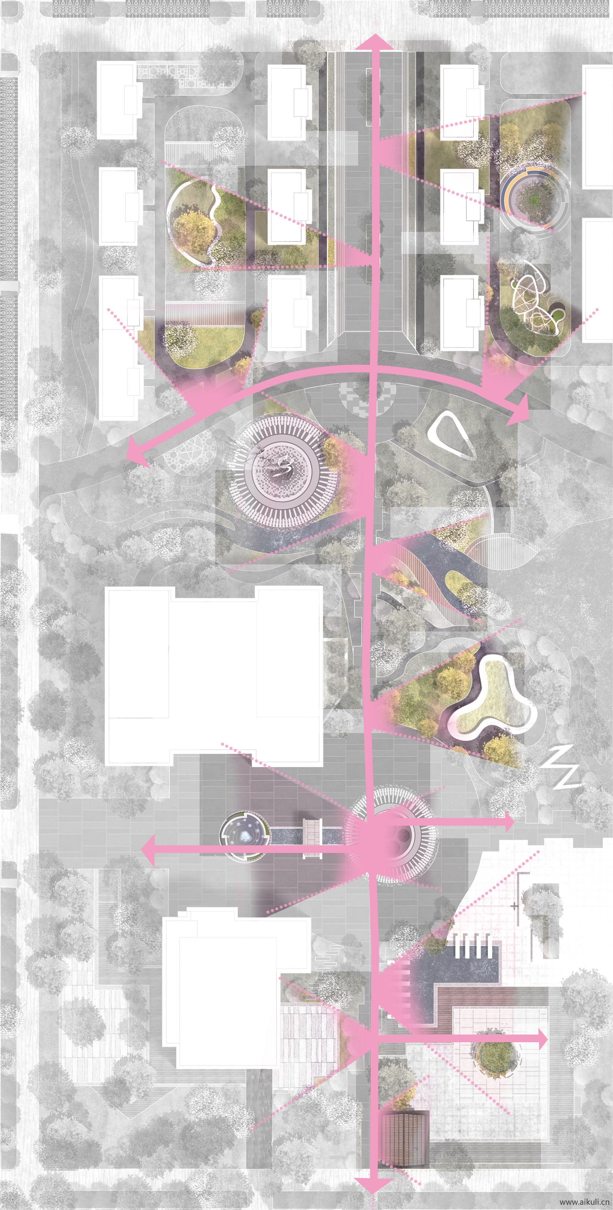 建筑空间生态场地气候日照PSD分层 明光照通风分析图