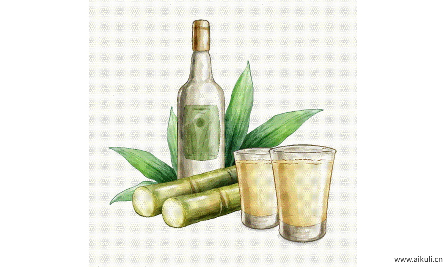 甘蔗榨汁饮料蔗糖方糖甘蔗插画图片EPS矢量