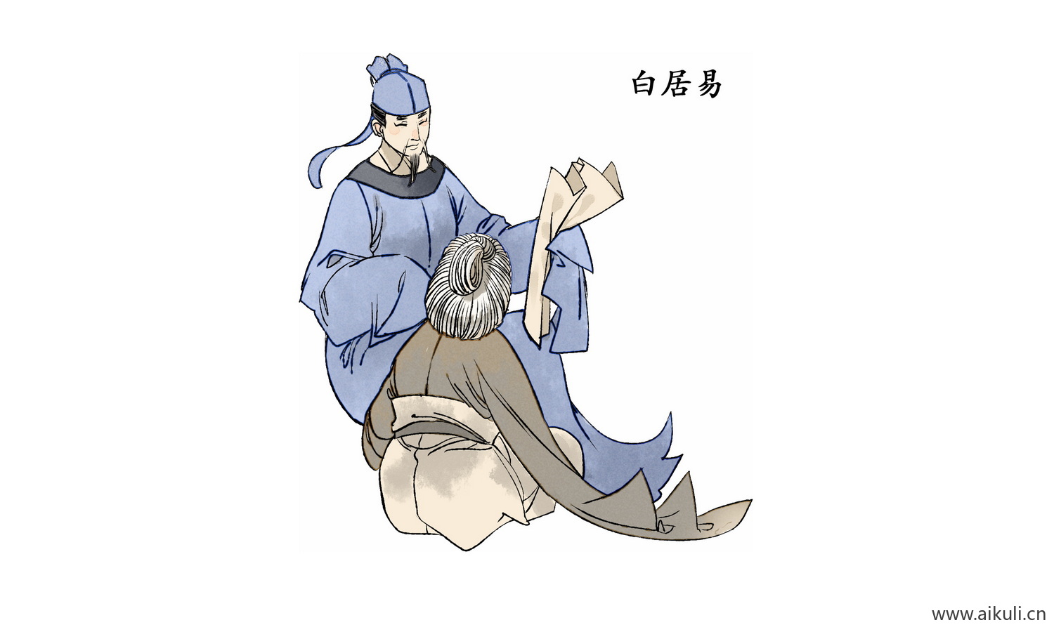 手绘人物 古代名人人物PNG-G素材
