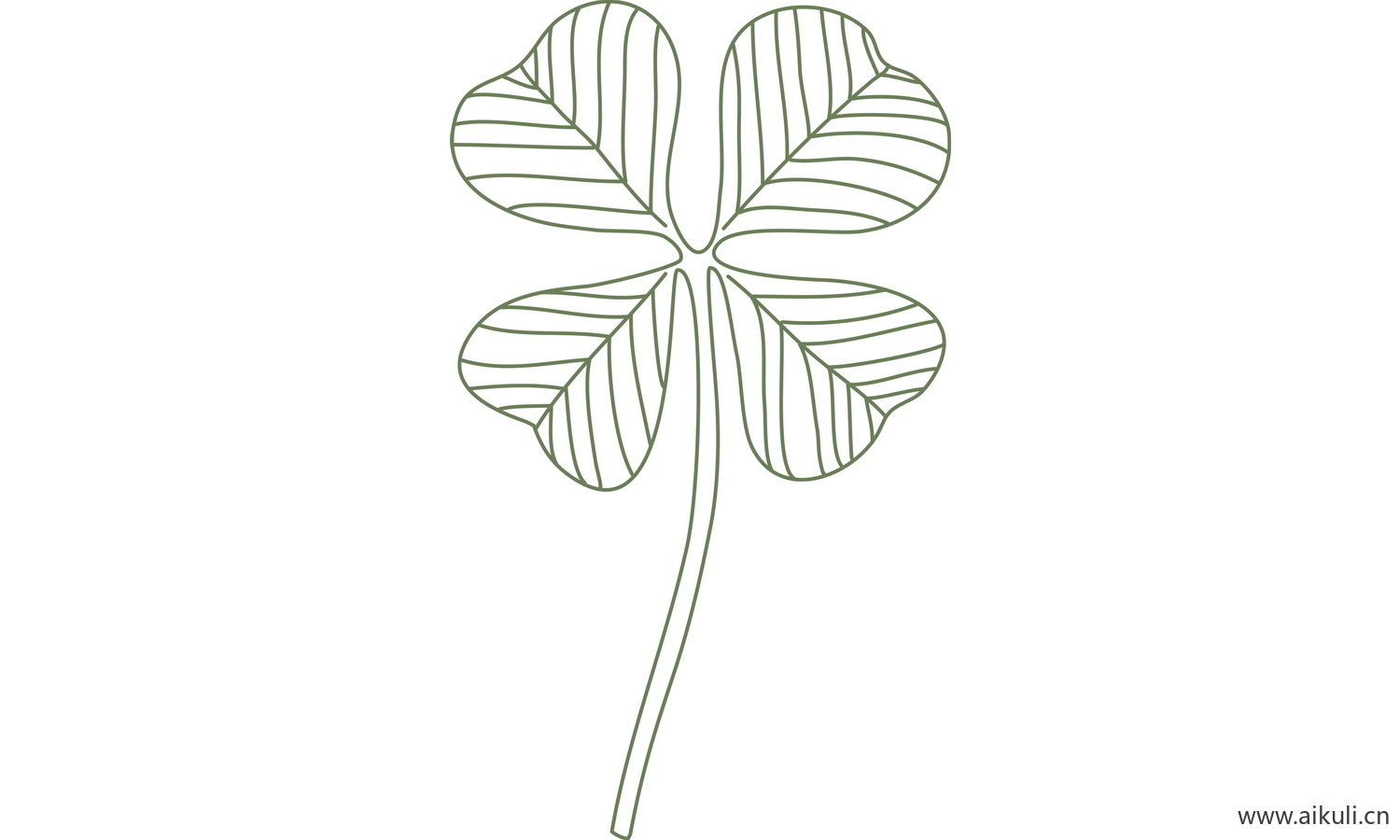 植物树叶子卡通线稿图形图案T-png免抠图片