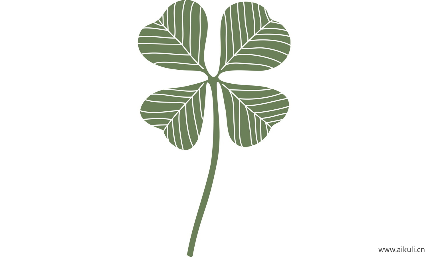 植物树叶子卡通线稿图形图案U-png免抠图片