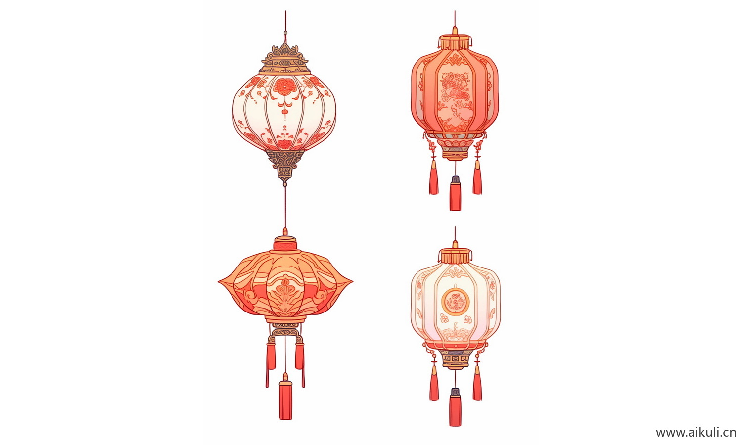 宫廷灯笼PNG-Qtanglong免抠