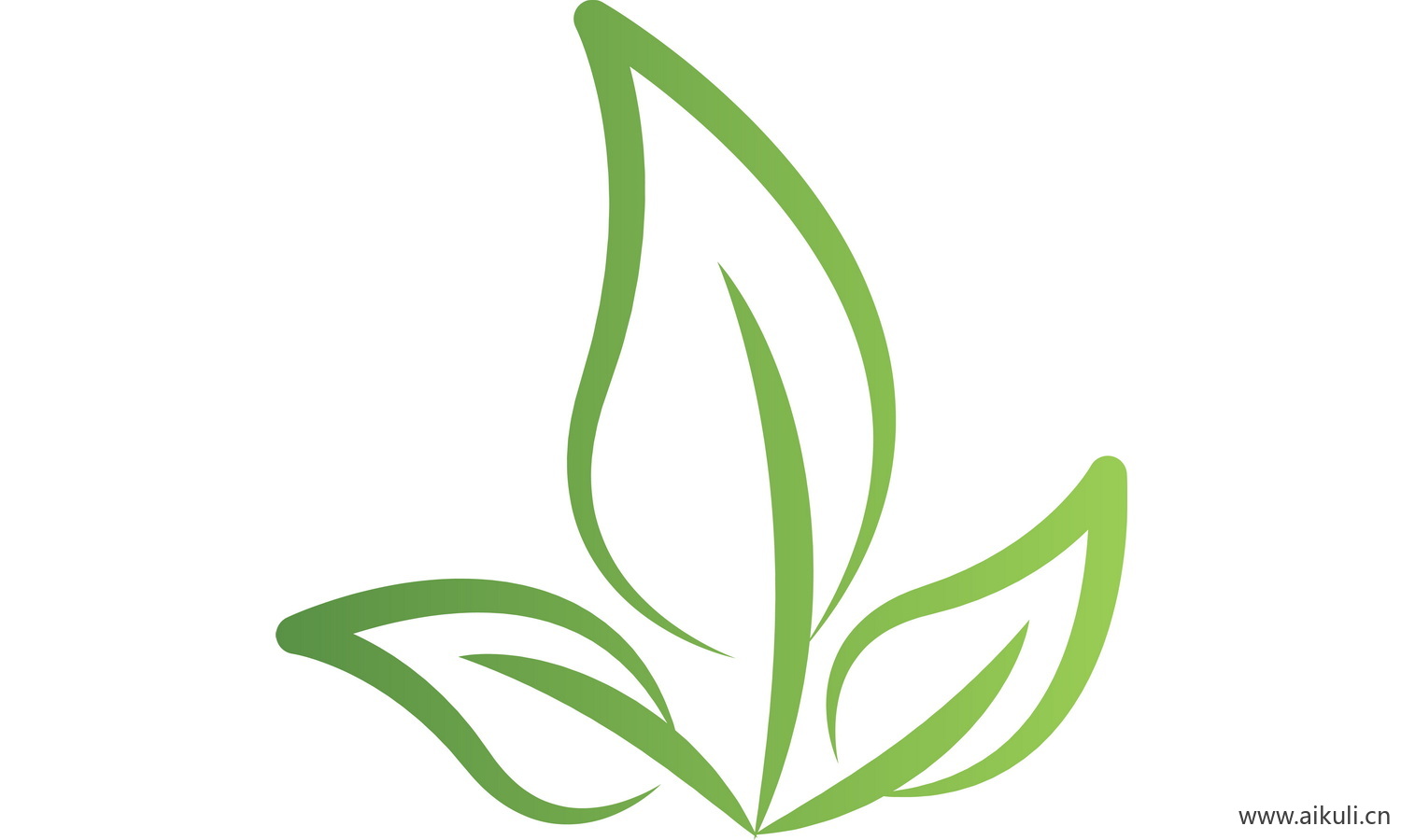 植物树叶子卡通线稿图形图案A-png免抠图片