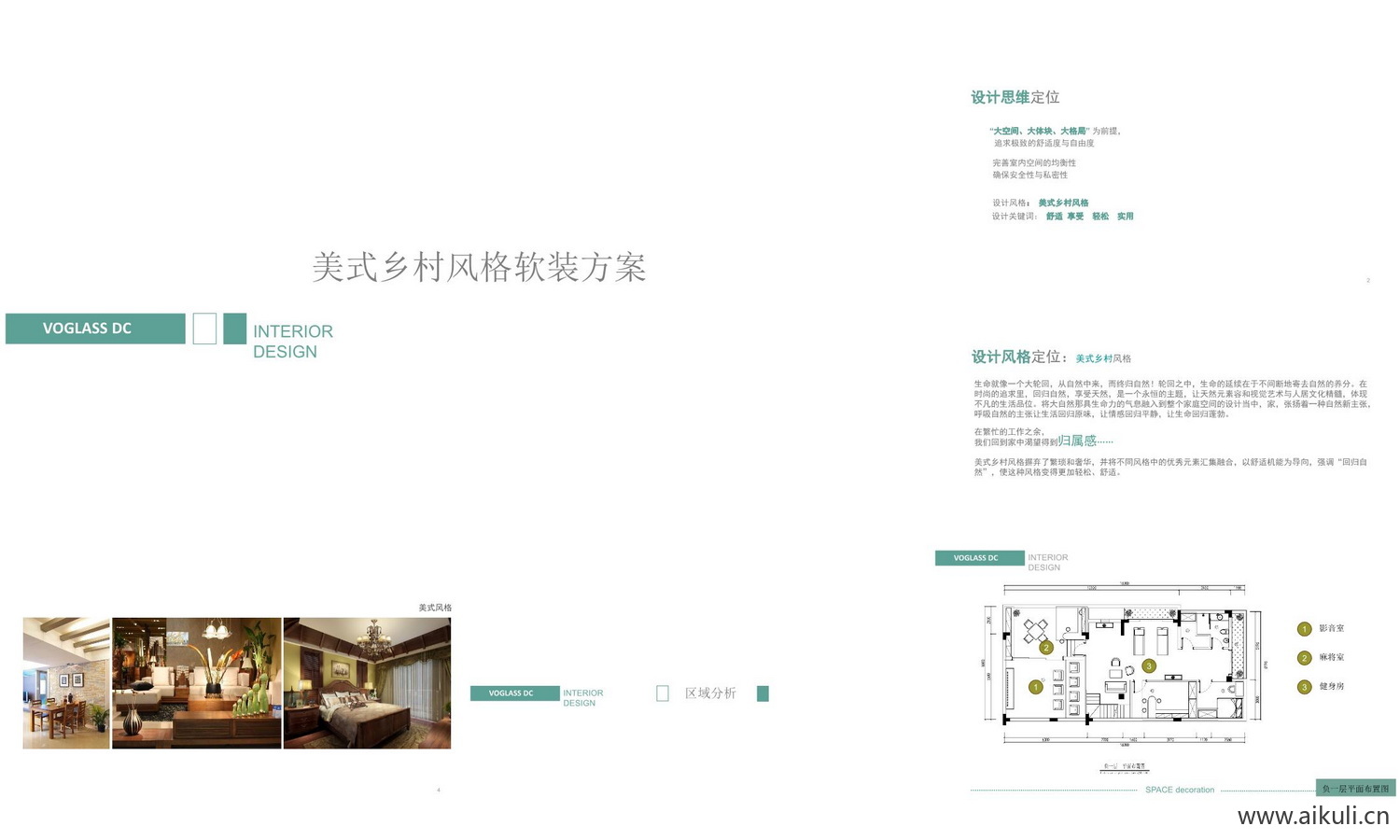 美式软装方案ppt模板