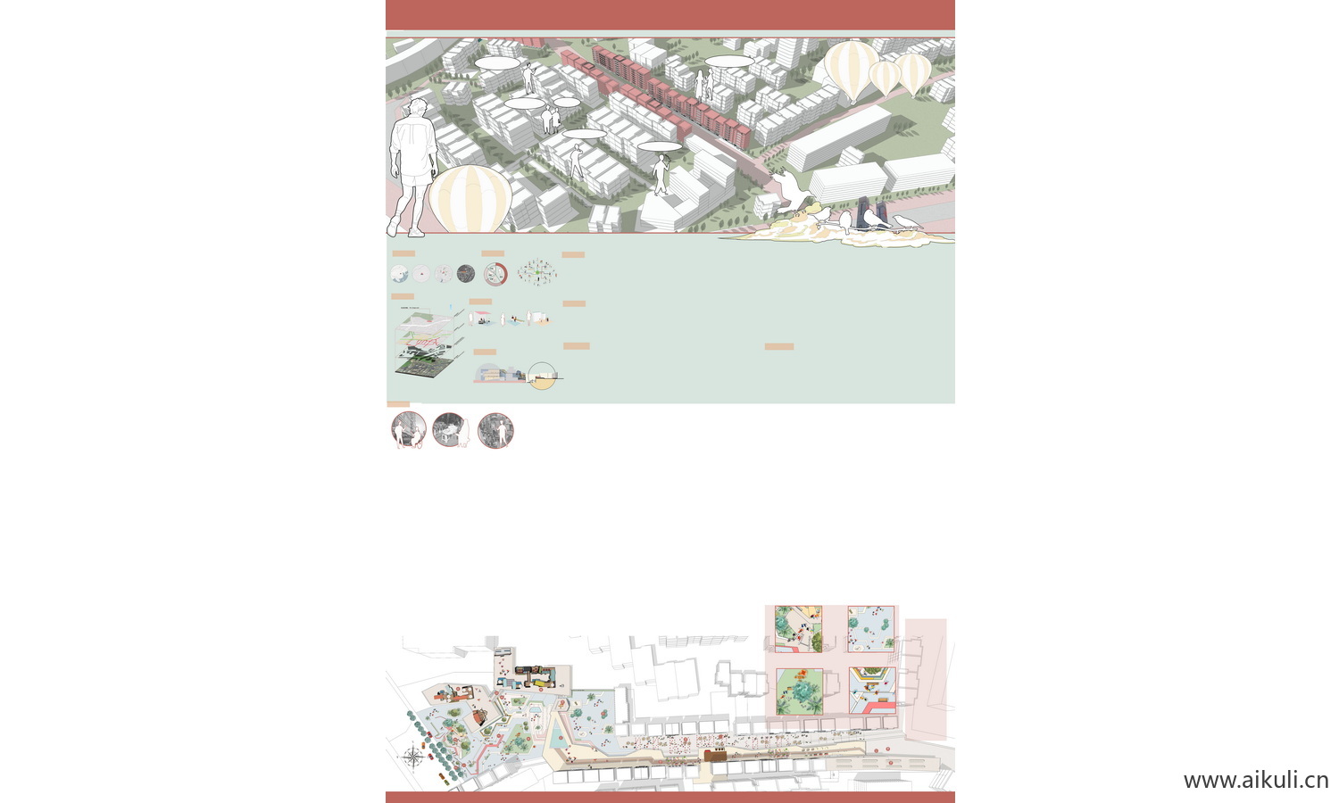 PSD分层展板排版空白-景观园林-建筑规划模板素材