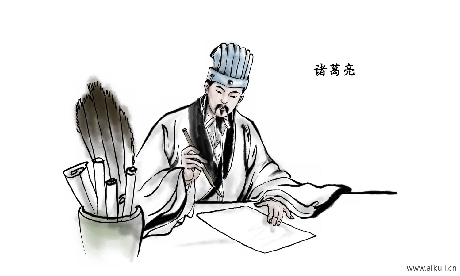 手绘人物 古代名人人物PNG-T名人名医素材