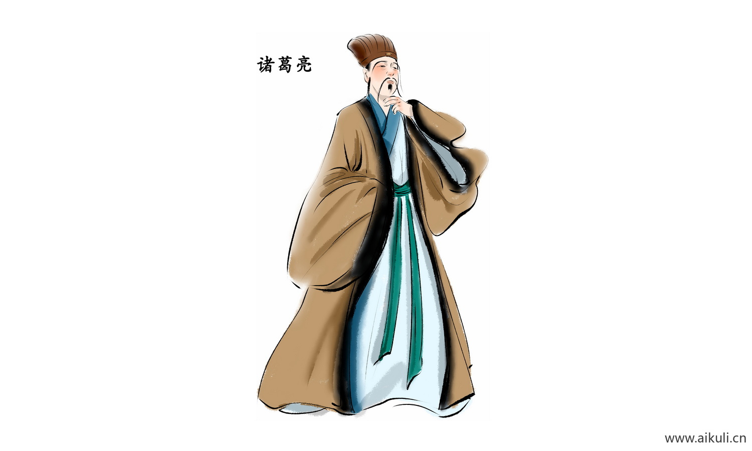 手绘人物 古代名人人物PNG-H名人名医素材