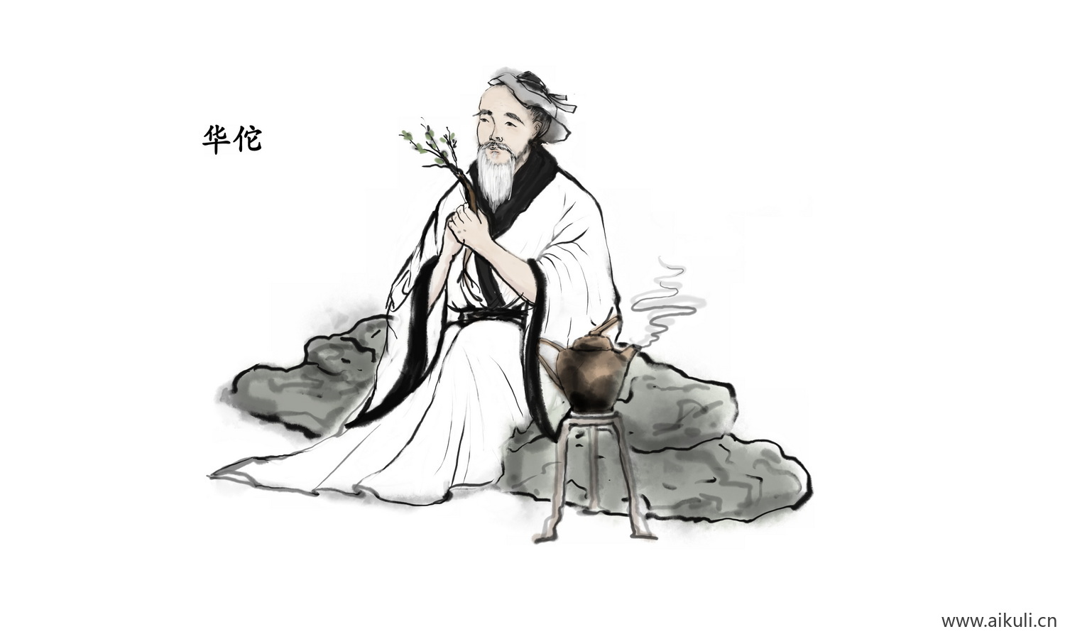 手绘人物 古代名人人物PNG-C素材