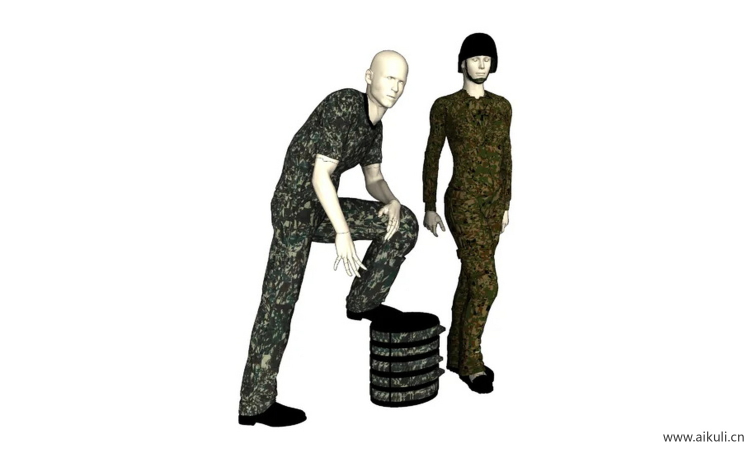 Meneco制服，军装，伪装的印刷品