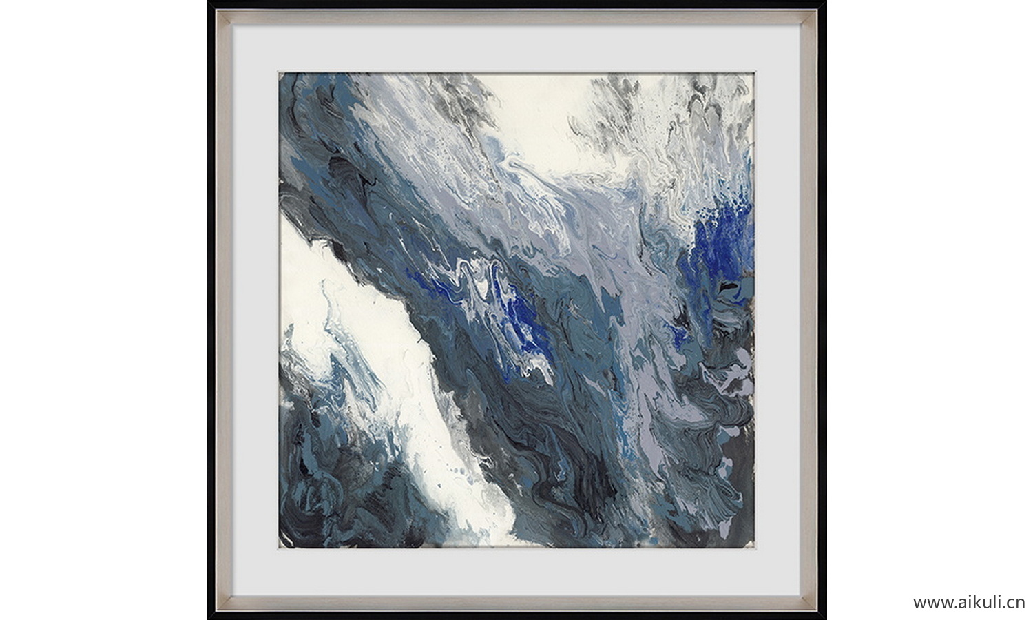 现代海浪油画装饰画_挂画贴图