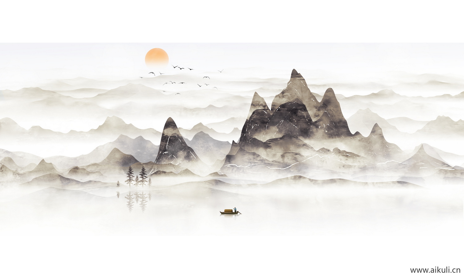 山水装饰画贴图