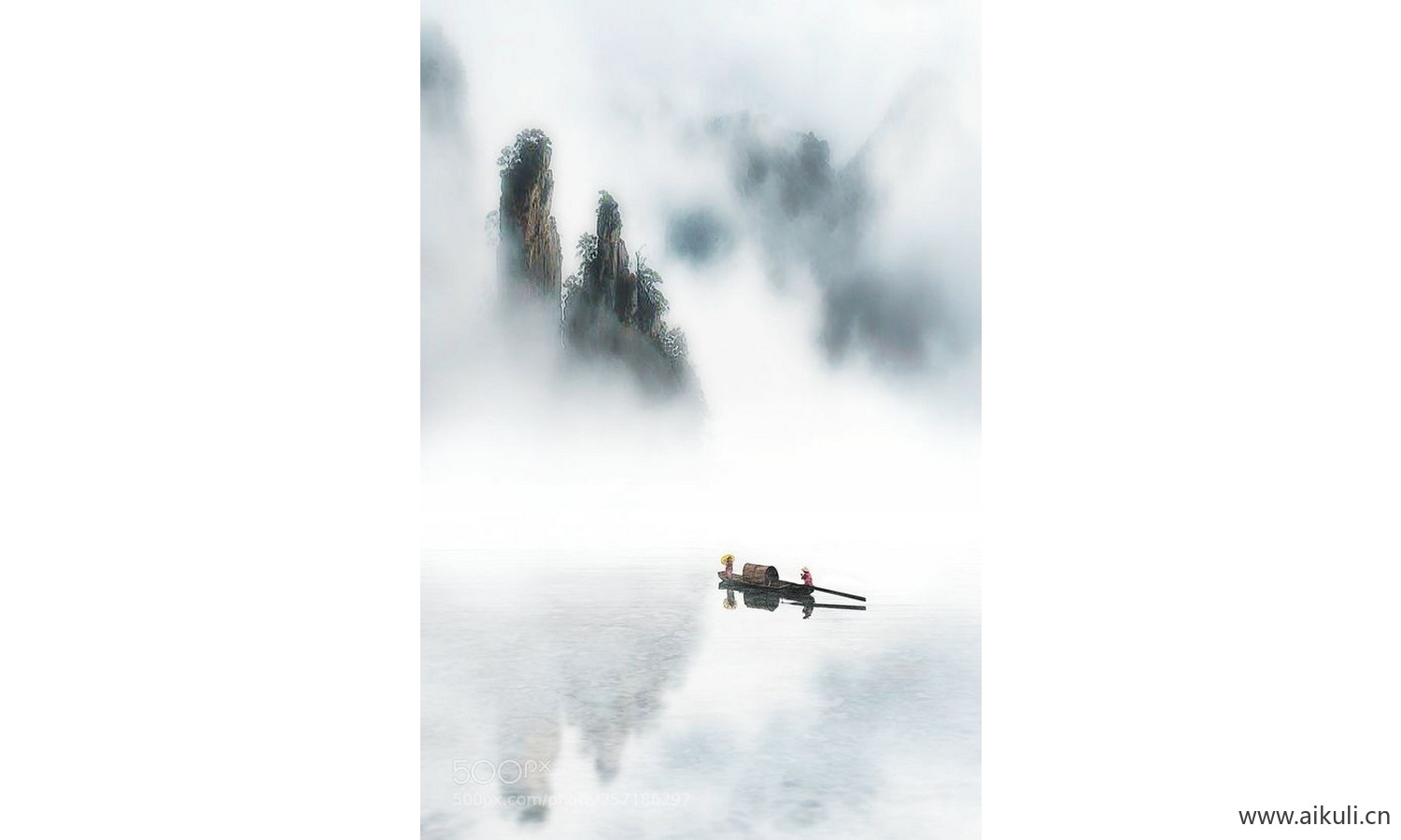 中式风格挂画_装饰画_山水挂画贴图
