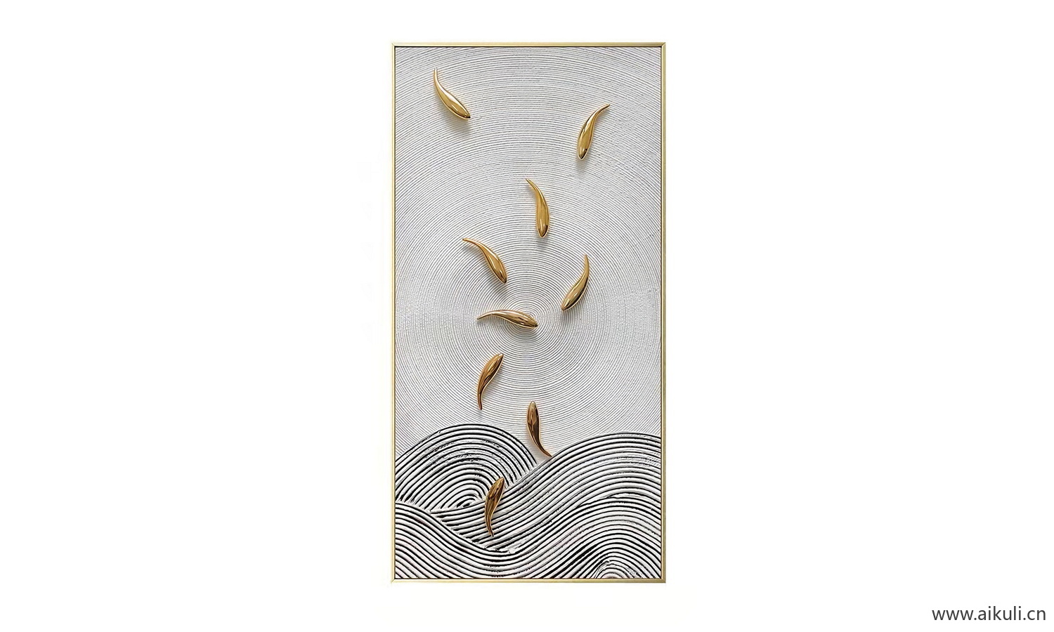 新中式九尾鱼装饰画贴图