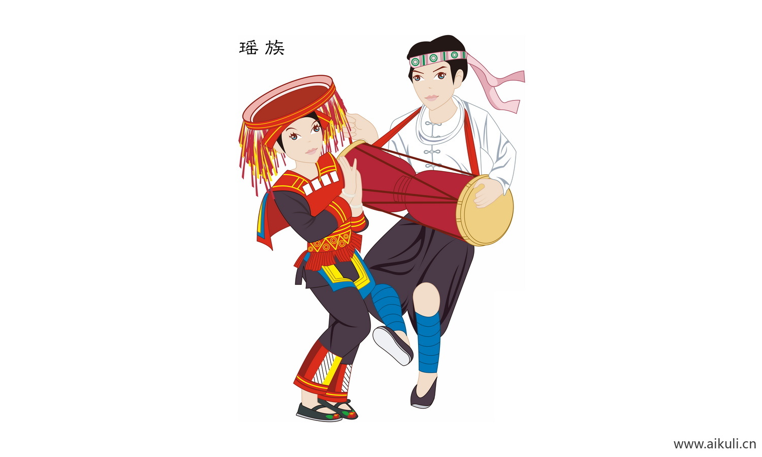 瑶族_56个民族卡通人物PNG免扣 (1)
