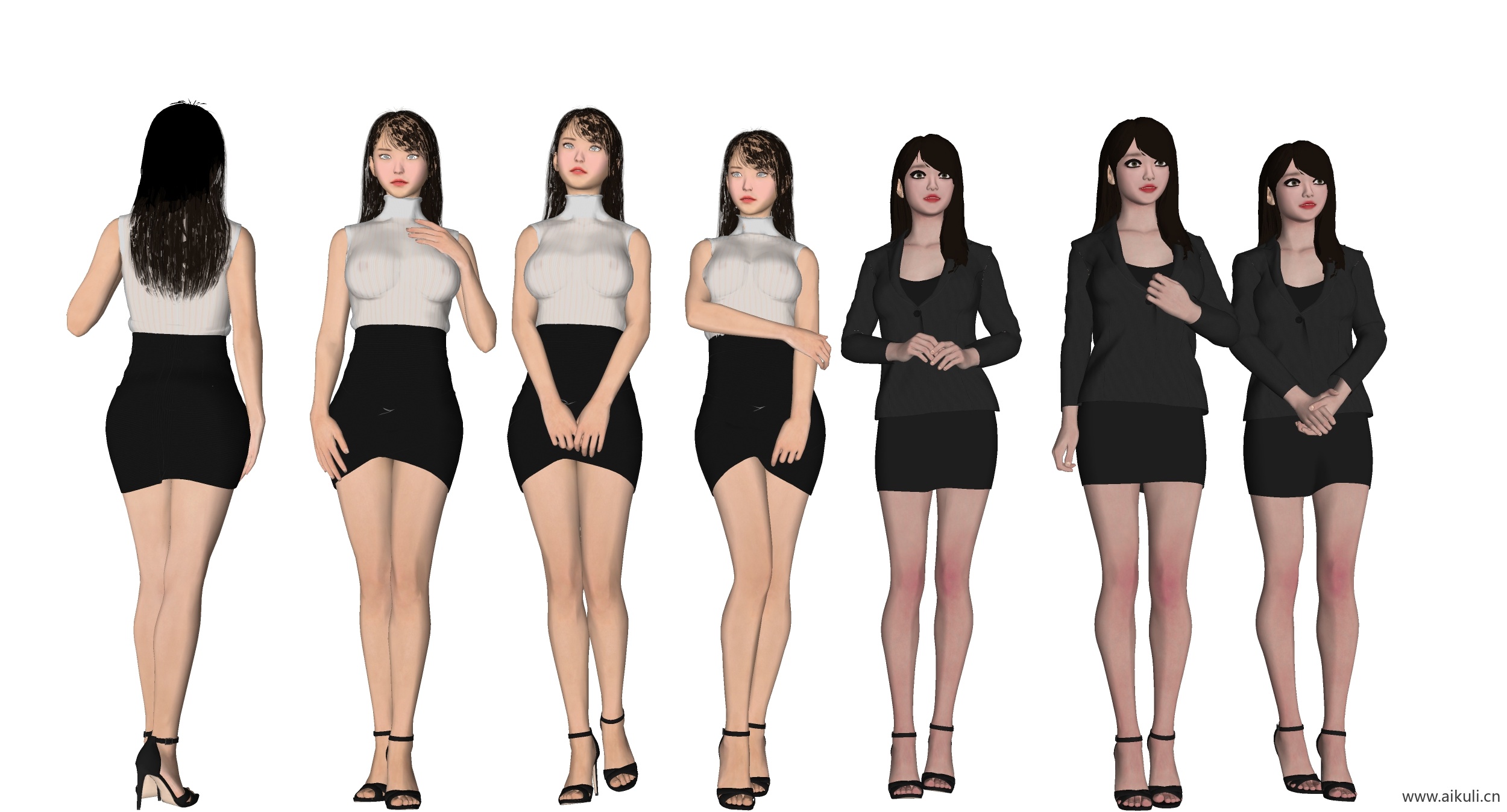 站姿美女人物