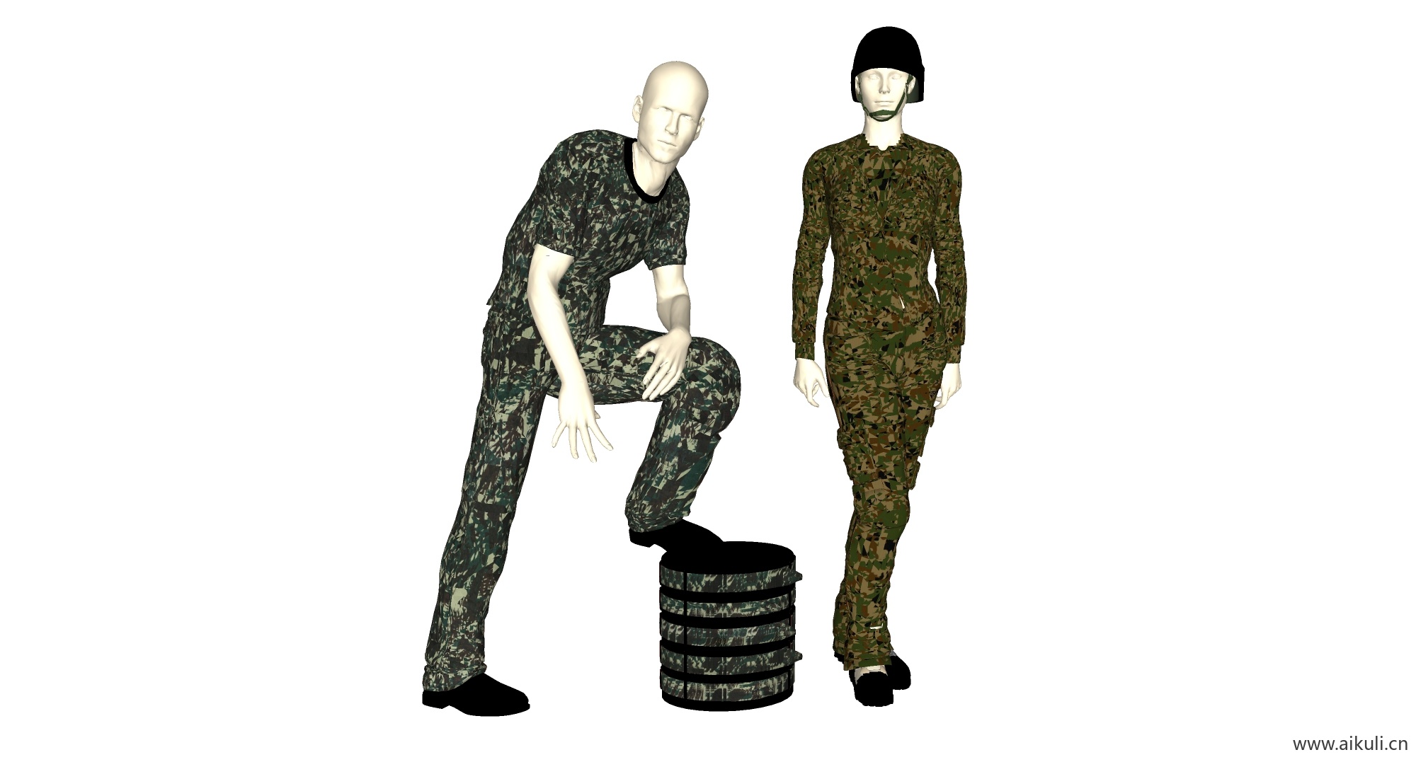 现代服装模特人物模型
