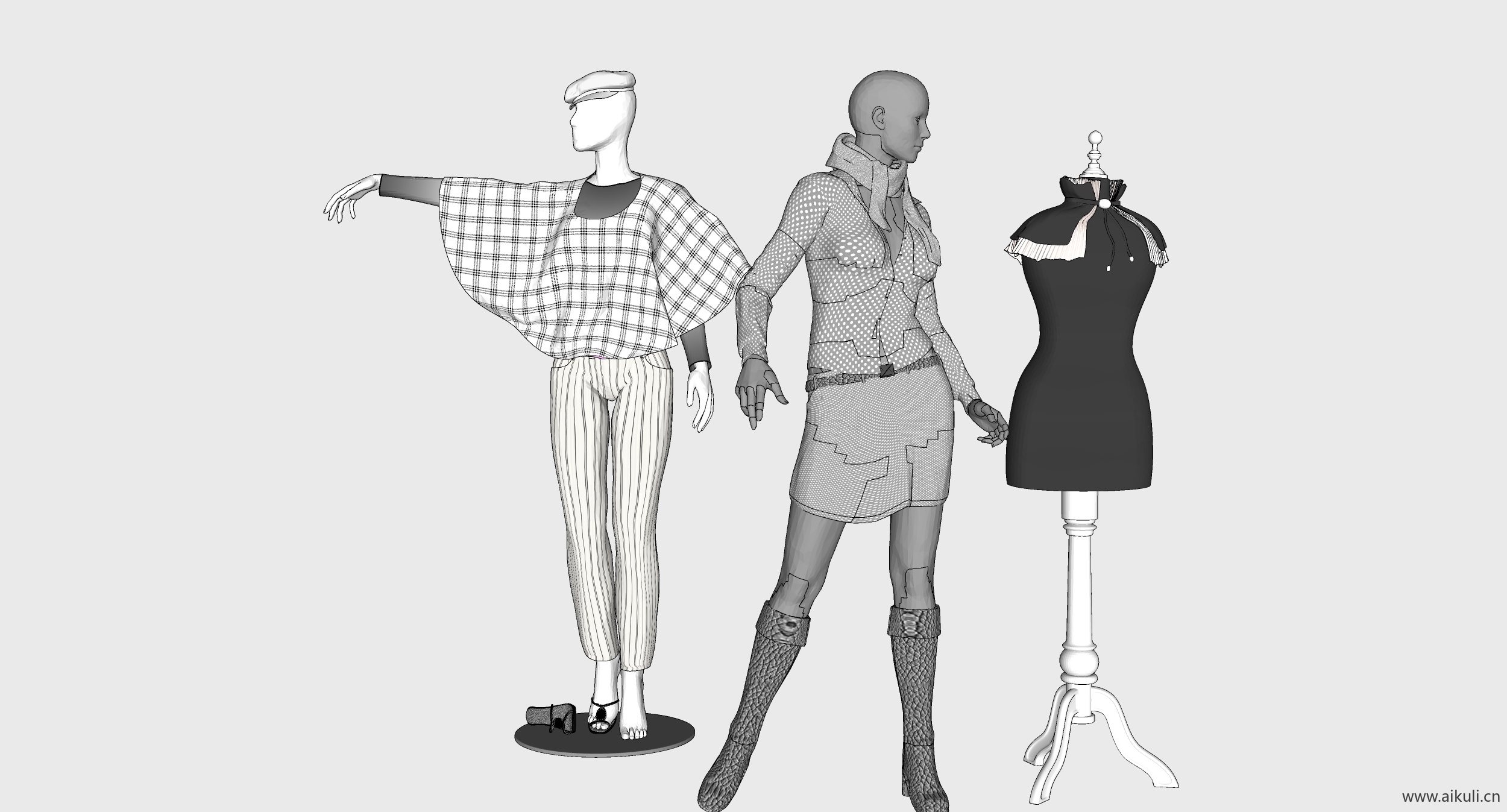 草图大师如何做服装模特假人