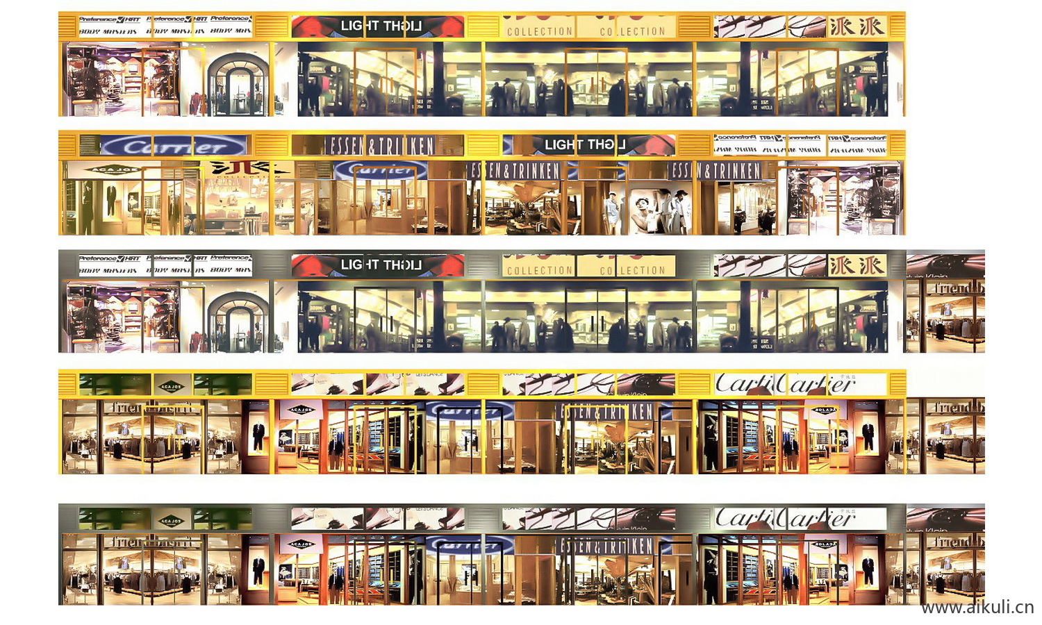 PSD素材橱窗展示店面