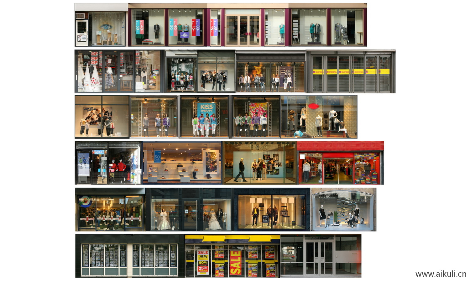 PSD素材-橱窗展示店面效果图